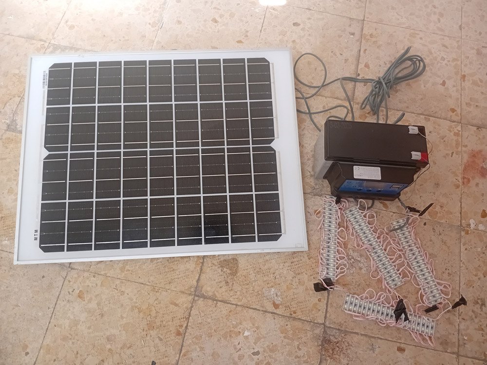 نظام طاقه شمسيه للأضائة وشحن USB