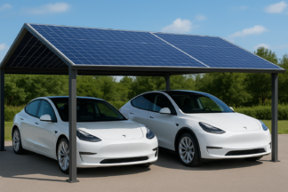 مظلة طاقه شمسية لشحن سيارات كهربائية