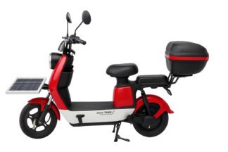 سكوتر كهربائي بالطاقة الشمسية مع بطاريتين 24 أمبير وشاحن 48 فولت